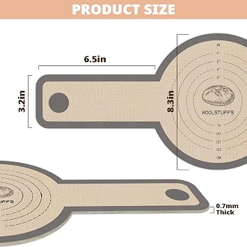 Silicone Bread Sling for Dutch Oven, 2 Pack, Gray | Nonstick, Easy to Clean and Reusable Sourdough Sling for Bread Making Accessories & Sourdough Gifts