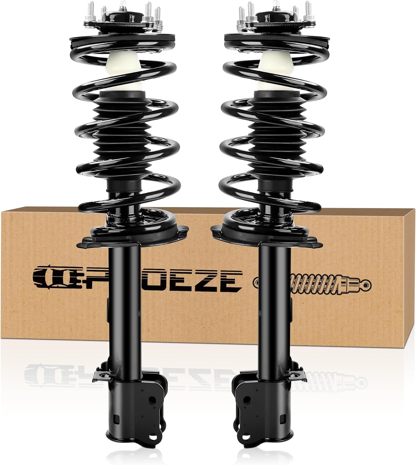 PROEZE Front Strut Assembly for 2001-2012 Escape, Shock Absorber Front with Coil Springs Replace 171593 171594, Driver and Passenger Side, 2PCS