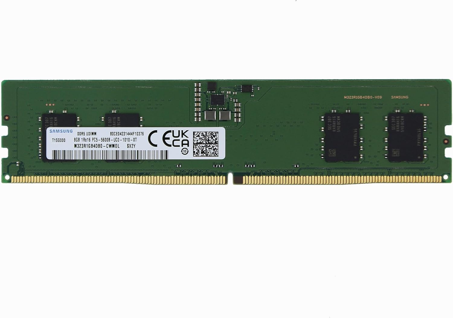 Sam Original 16GB (2x16GB) DDR5 5600MHz (or 4800MHz PC5-38400) High-Performance Gaming RAM PC5-44800 UDIMM Unbuffered Non-ECC 1Rx16 CL46 1.1v Power User Desktop PC Memory Upgrade M323R2GA3DB0-CWM