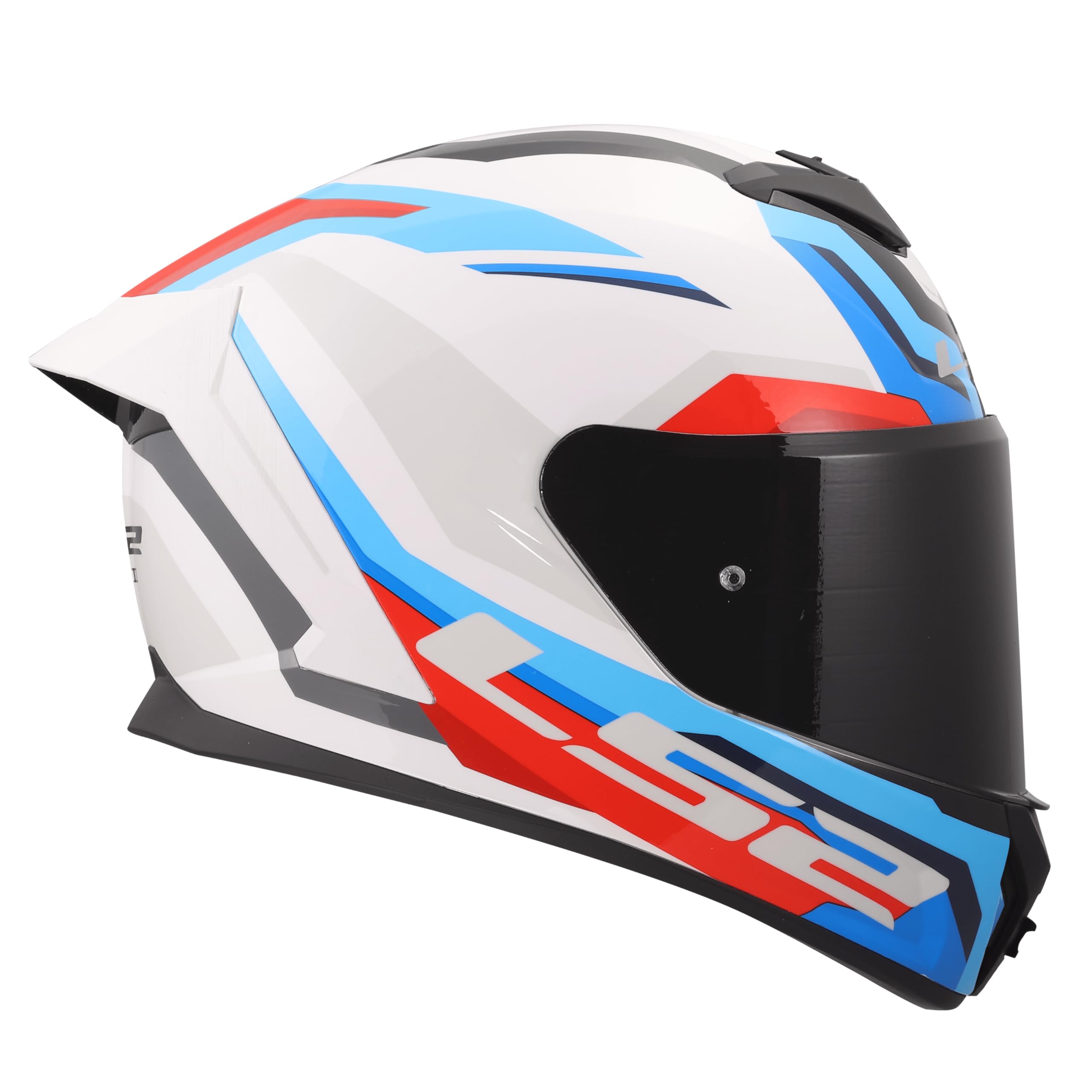 LS2, Casco Moto Integrale RAPID III HYPER White Blue Red, S