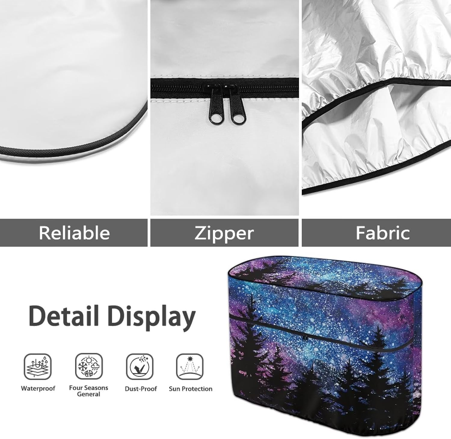Galaxy Tree Double 40lb RV Propane Tank Cover Travel Trailer Polyester Waterproof Cover with Zipper RV Parts RV Accessories