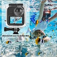 Vista 7 de Carcasa impermeable para GoPro Max, 45 M/148 pies, funda protectora de buceo con liberación rápida, accesorios para cámara de acción Go Pro Max