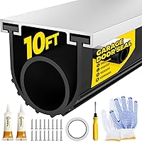 Vista 15 de Holikme sellos de puerta de garaje inferiores de goma, sello de puerta de garaje de goma flexible, rampas de umbral de puerta, kit de sellado