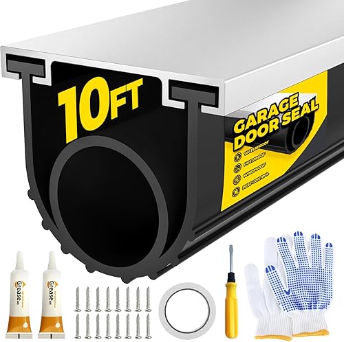 Holikme Sellos para puerta de garaje, goma EPDM flexible y duradera, kit de burlete de repuesto para puerta de garaje, extremo en T de 516 pulgadas,