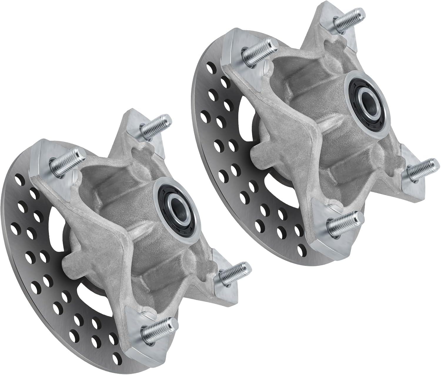 M MATI Front Left&Right Wheel Hub & Brake Rotor Assy for Yamaha YFZ450 Raptor 700 660 2001-2024 1PE-F5111-00-00 1PE-F5111-00-00 4XE-F582T-11-00 3GD-2582T-10-00 1S3-25111-10-00 1S3-25111-00-00