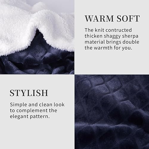 Miniatura 3 de CAROMIO Manta eléctrica térmica tamaño King con doble control, manta térmica de franela sherpa, manta térmica suave y gruesa para sofá con 5 ajustes