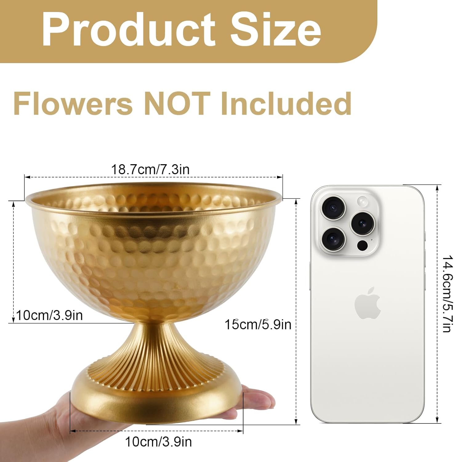Gold Vases for Wedding Centerpieces, Set of 10 Metal Vase Small Table Centerpiece Flower Stands Wedding Arrangement for Weddings Reception Home Floral Decor Anniversary