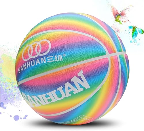 Miniatura 9 de Baloncesto para hombres y mujeres, talla 67, baloncesto universitario de 28.5 pulgadas con bomba para interiores y exteriores, tamaño y peso