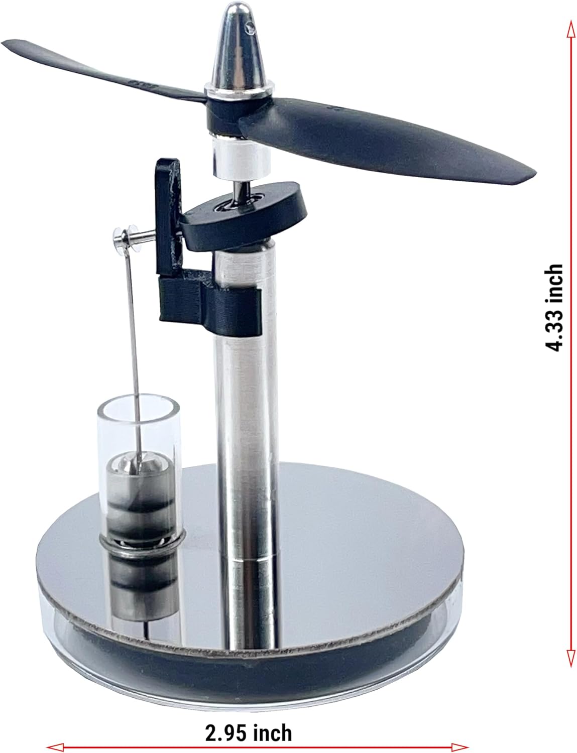 Sunnytech Mini Low Temperature Stirling Engine Motor Mechanical Skills Educational Model Black LT004