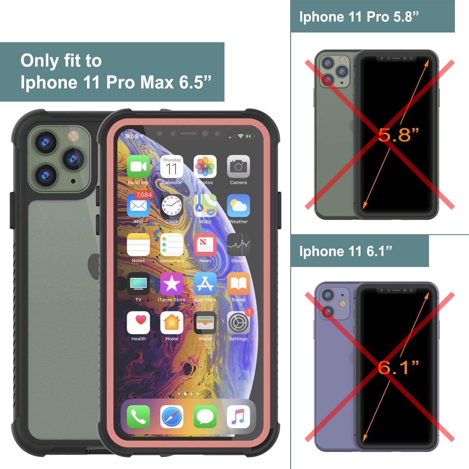 PunkCase iPhone 11 Pro Max Case [Spartan Series] Clear Rugged