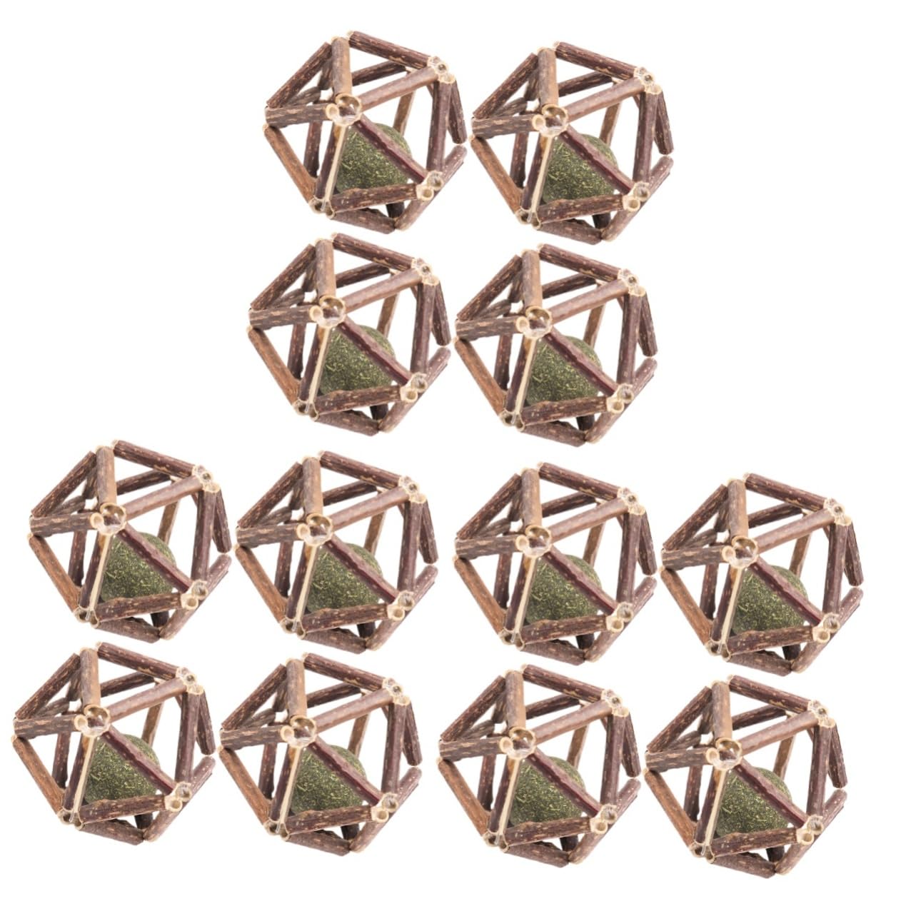 Kisangel 12piezas Juguetes De Molar para Gatos Catnip Bolas De Actinidia Polygama para Limpiar Dientes y Relajar Tu Mascota Juguetes Naturales para Gatos Medianos