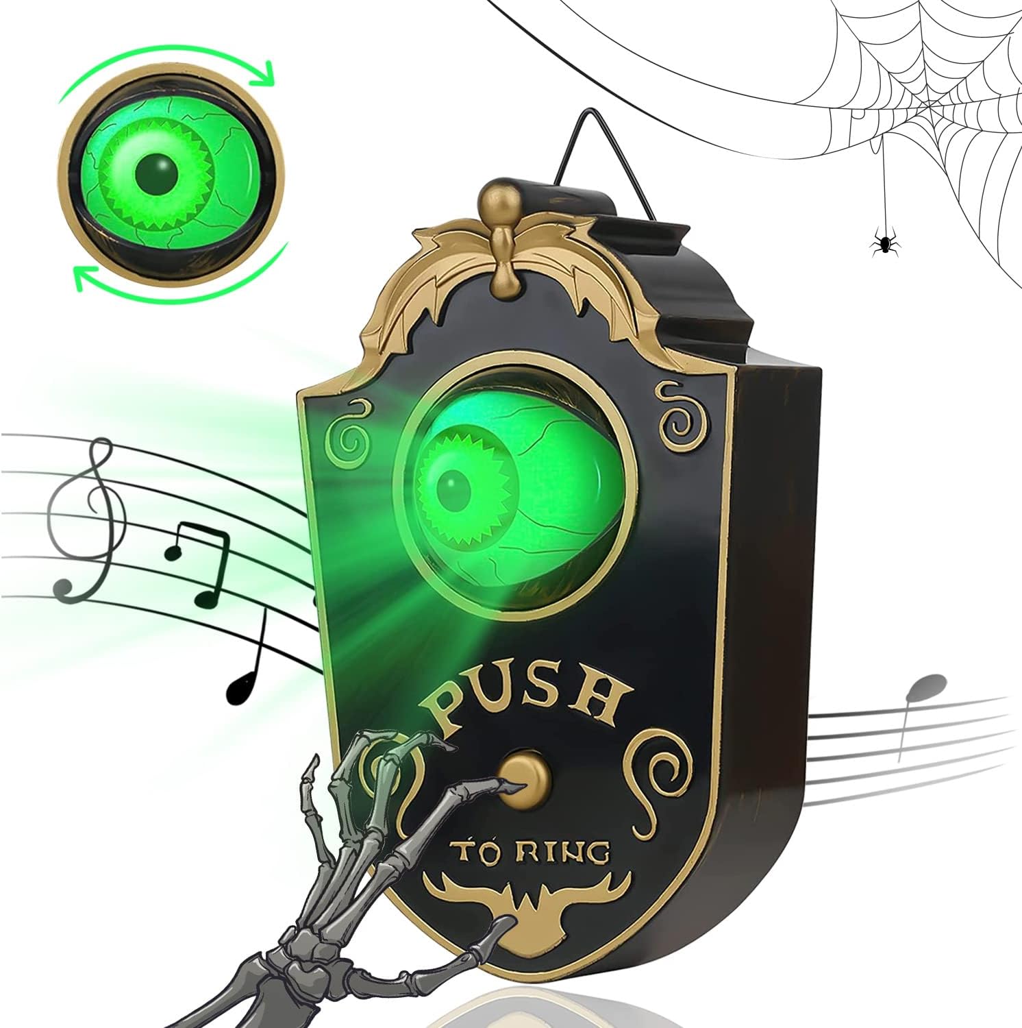 Halloween Doorbell Decorations, Haunted Doorbell Animated
