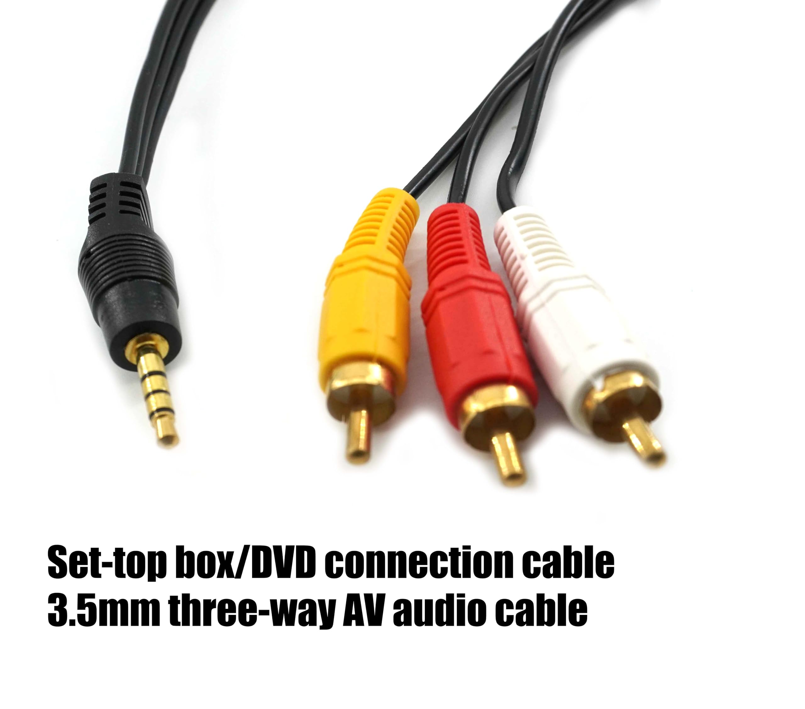 Kabel wyjściowy audio wideo 3,5 mm na 3,5 mm TRRS RCA na 3 gniazda RCA męskie, kompatybilny z TV, smartfonem, MP3, tabletem, głośnikami, kinem domowym, 3 m