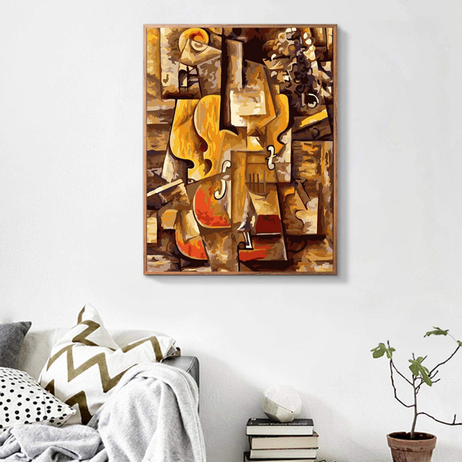 Violon et raisins Picasso impression sur toile pour décor de salon