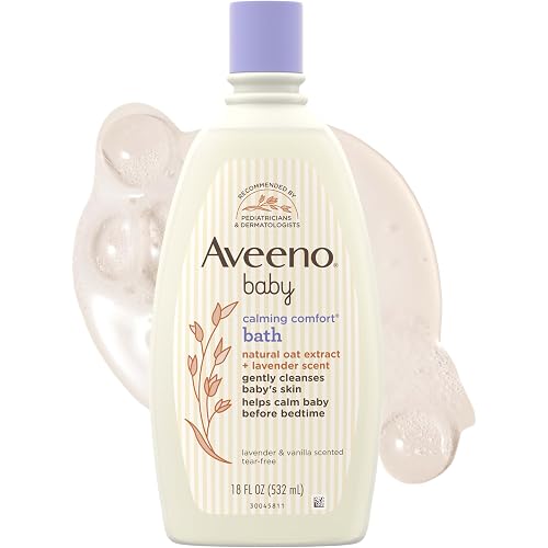 Aveeno Baby Calming Comfort Bath, Body & Hair Wash, Tear Free, 18 fl. oz