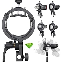 Godox S3 Speedlite Bracket S2 Upgraded  for Godox V1 AD200Pro AD200ProII AD300Pro AD400Pro AD100Pro V860III /TT685III /TT600 /TT350, Flash Bracket for Softbox Snoot , Bowens Mount Holder