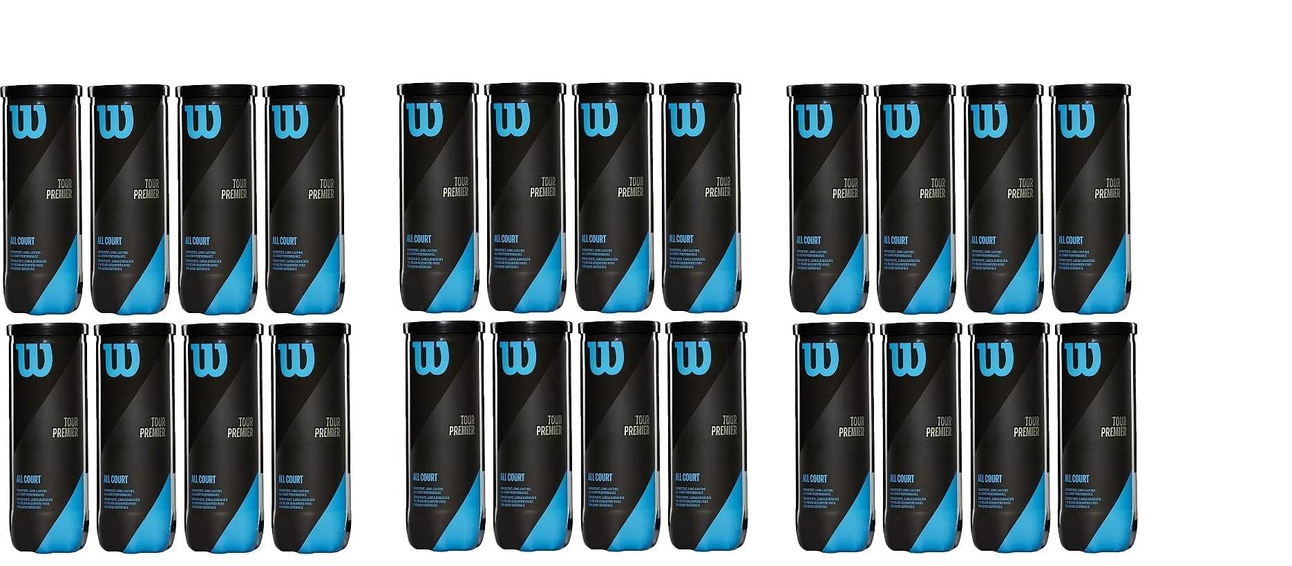 Wilson WRT109400 Tour Premier Lawn - Palline da tennis sintetiche