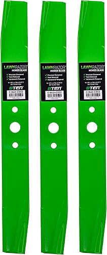8TEN LawnRazor - Juego de cuchillas para Simplicity Snapper 2050 2550 50 pulgadas cubierta 1708229 1726453 (elevación alta), paquete de 3