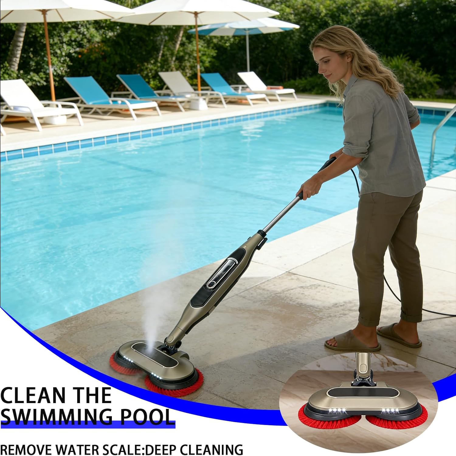 S8201 Steam Mop Pads Replacement Brush for Shark Steam Mop Replacement Pads for Shark S8002BRN S8001 S7001 S7201 S7000AMZ S7000 S7005 S7020 (Red)