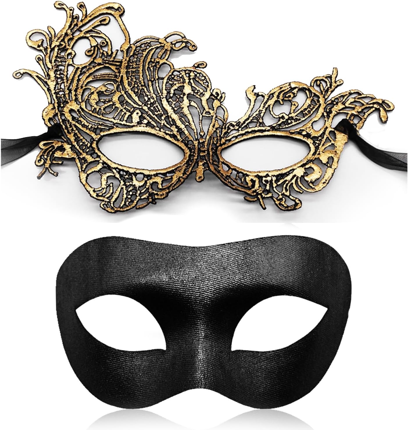 Couple Masquerade Mask for Women Men Venetian Mask Halloween Mask for Party Prom Ball Costume Lace Masks