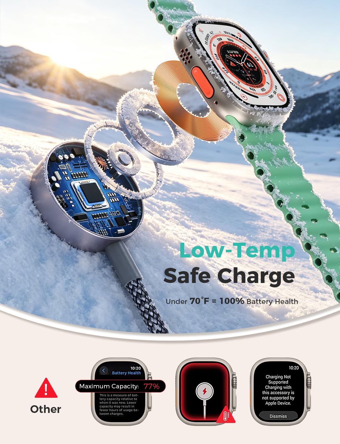 3 in 2 Multi Charging Cable for Apple Watch and iPhone Q12102