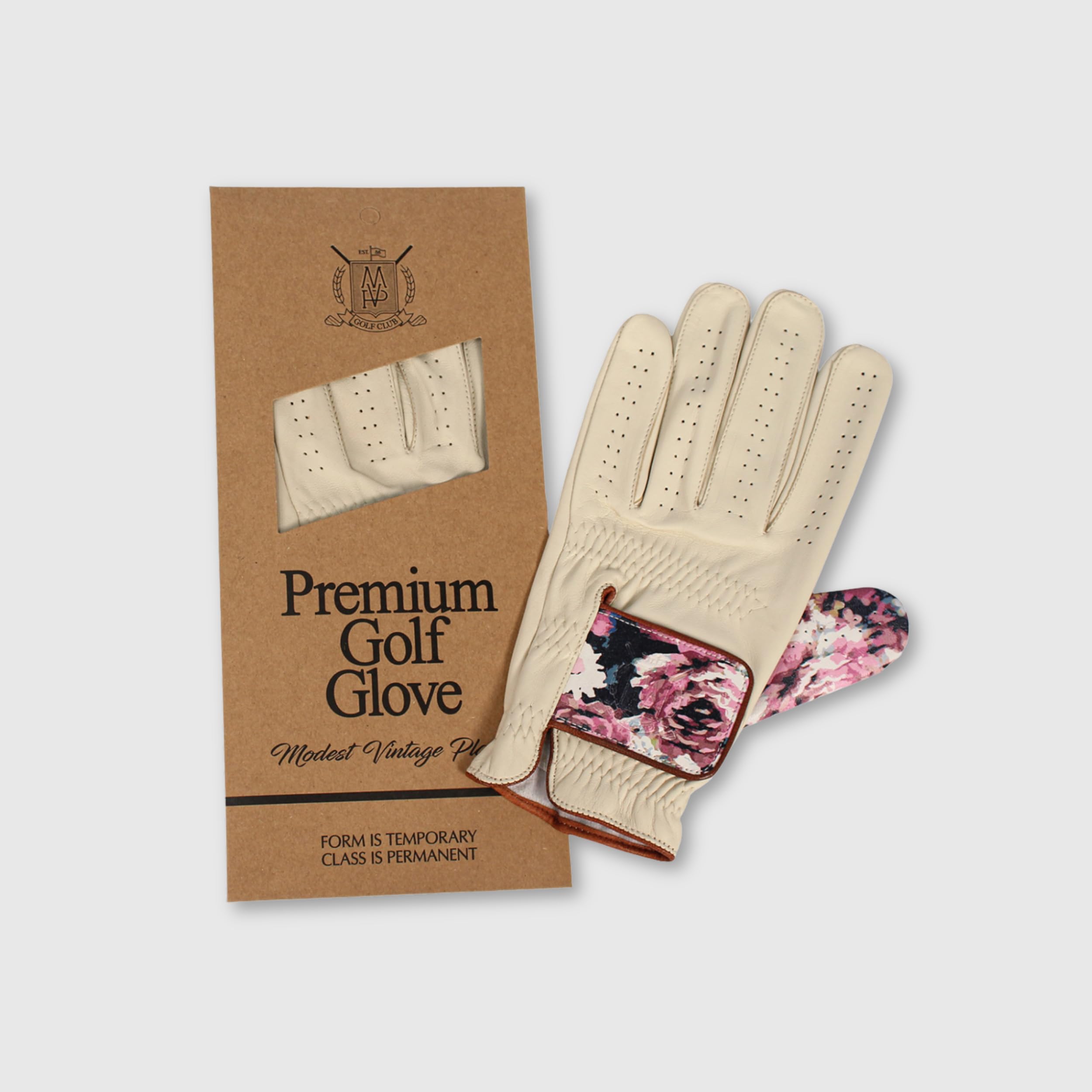 Modest Vintage Player Ltd PRO Floral Cabretta Leather Golf Glove ~ (2-Pack) (Medium)