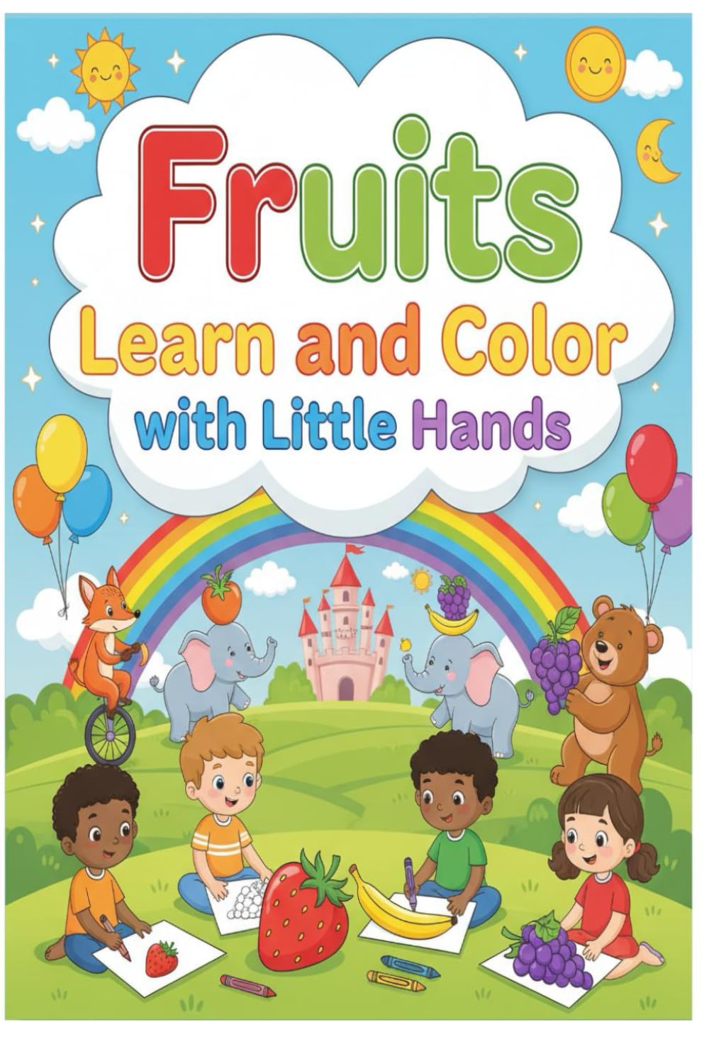 My First Fruit Book: Learn and Color with Little Hands: A Fun and Colorful Guide for Toddlers & Kids