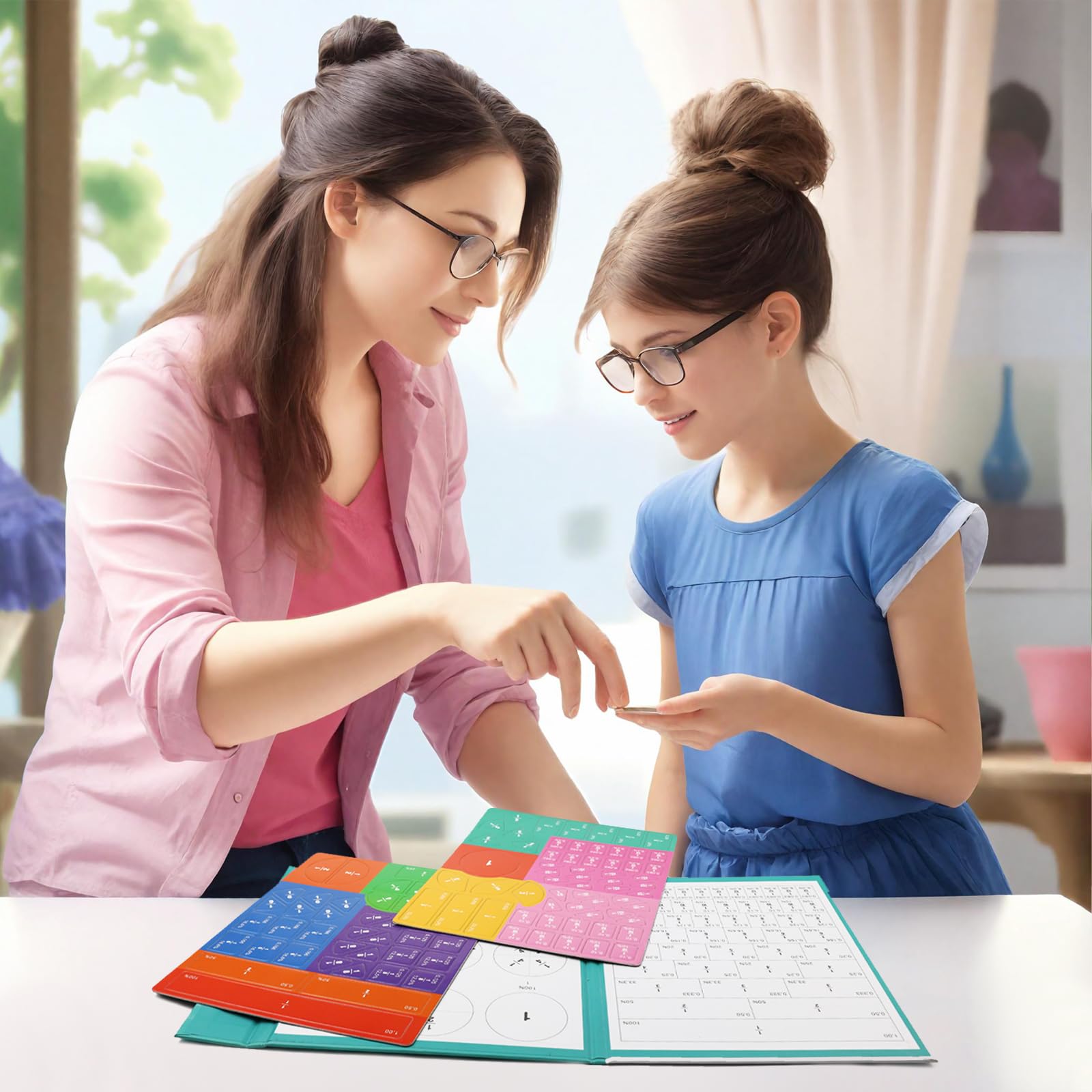 Libro de Fracciones Magnéticas para Niños – Libro Demostrativo con Manipulativos, Juego Educativo de Matemáticas, Recursos de Aprendizaje para Escuela y Casa