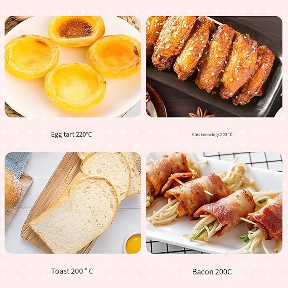 Intelligent Electric Oven, 12L Countertop Convection Toaster, Small Cake Baking Oven Multifunctional Breakfast Machine, 0-230 ℃ Adjustable Temperature Control, for Home Kitchen Restaurants A