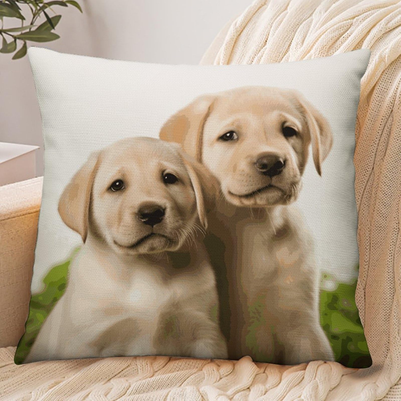 Fekiloot Style Funny Labrador Puppy Dog Pillowcase Pillow Sham Pillow Case