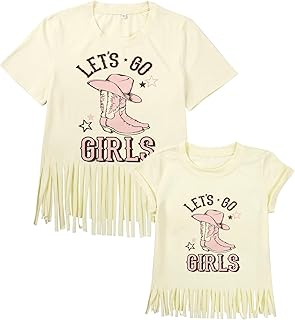 Western Shirts for Women Cowgirl Boots Hat Shirt Mom and Daughter Matching Outfits Vintage