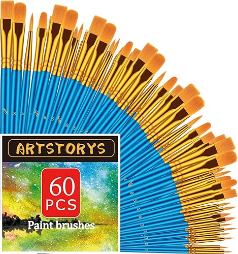 Miniatura 16 de Juego de pinceles de pintura, 30 pinceles de pintura para pintura acrílica, pincel de pintura acrílica de acuarela al óleo, pinceles de artista