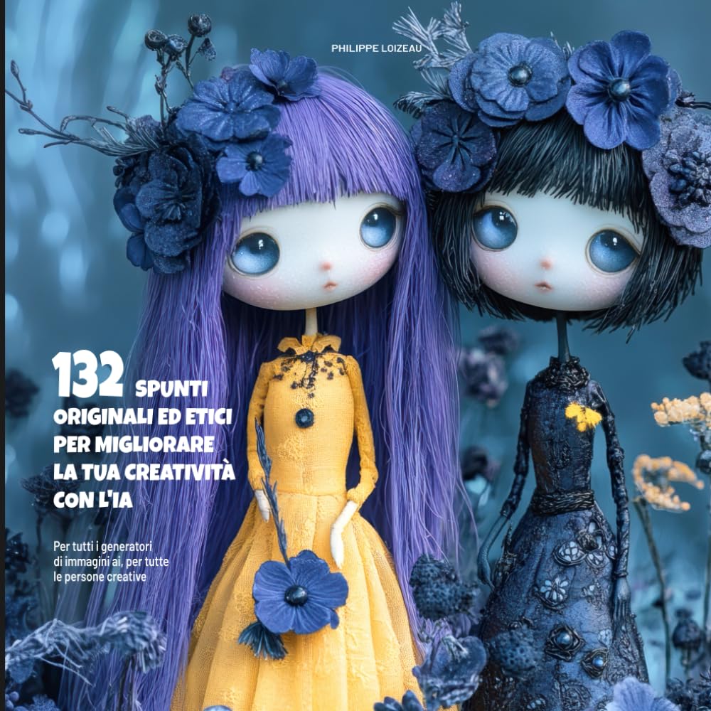 132 spunti originali ed etici per migliorare la vostra creatività con ia: Immergiti nel mondo affascinante della creazione artistica alimentata ... nel rispetto degli artisti. (Italian Edition)      Paperback – November 15, 2024