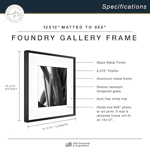 Vista 60 de MCS Master & Co. Foundry Gallery - Marco metálico de pared color negro, 16 x 24 pulgadas sin paspartú
