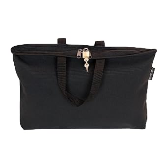 Hopkins Medical Products Lockable PHI Carrier Letter Size Bag w/Key Lock - Black