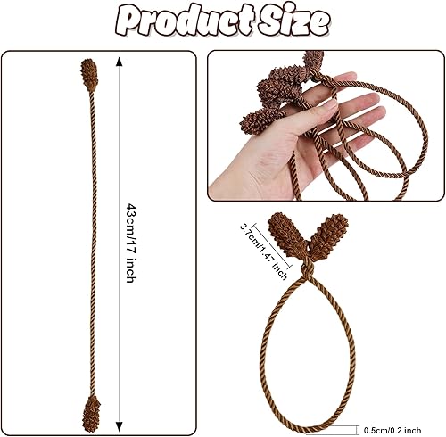 Miniatura 2 de DERAYEE Guirnalda de Navidad, 12 lazos decorativos reutilizables y flexibles para barandillas, decoración del hogar de Navidad, envoltura de