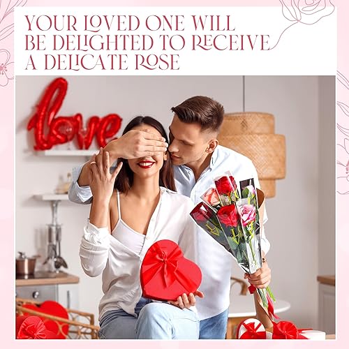 Miniatura 5 de Sayglossy 150 bolsas de flores para el día de la madre, bolsas de regalo para ramos de flores, papel frontal transparente, embalaje floral, funda de