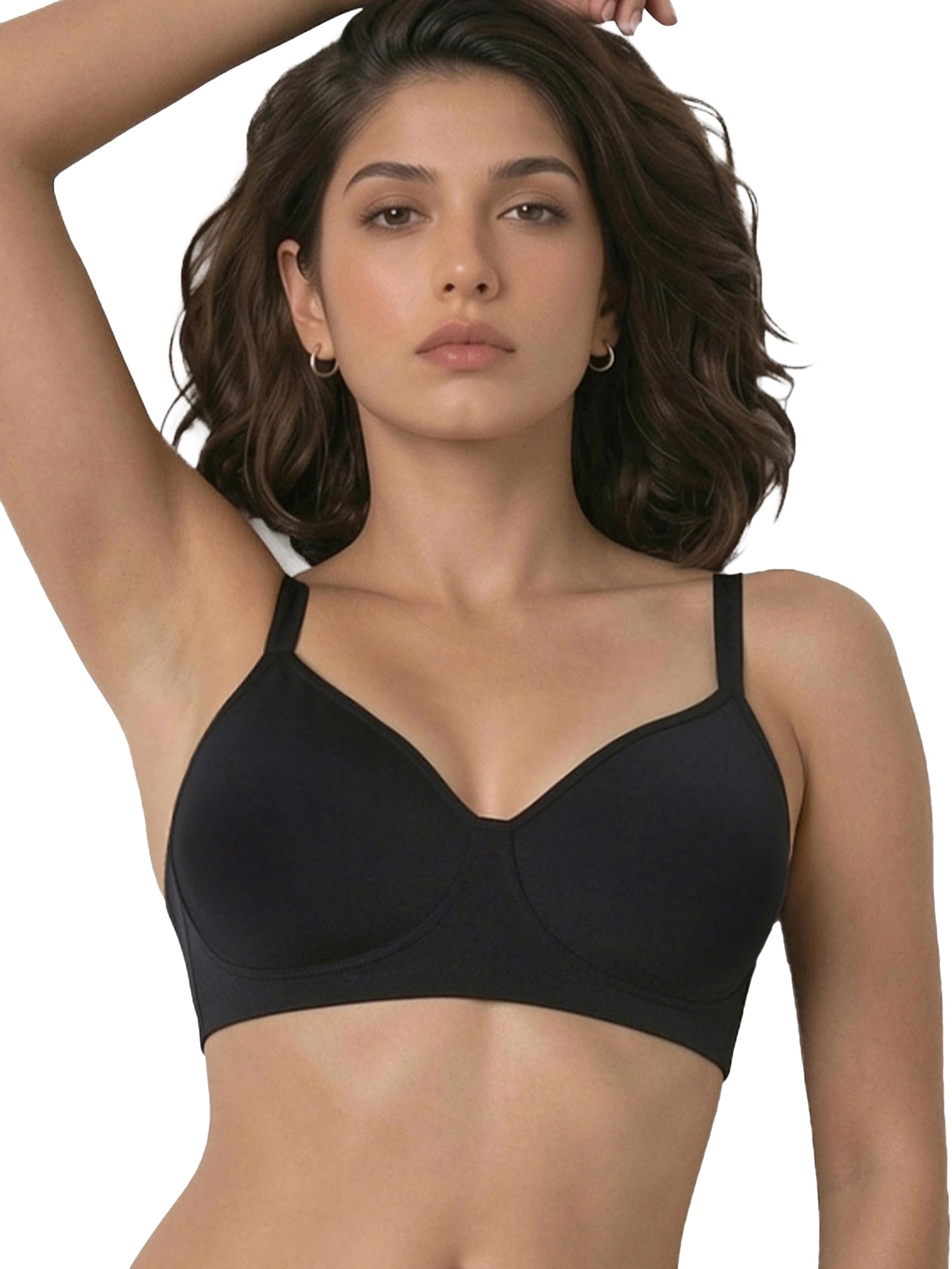 enamor Innovations Fabcool Encircled Side Support Shaper, Non Padded, Wirefree, High Coverage, Women's Cotton Everyday Bra - A042 (Available in Plus Sizes)-picture-28