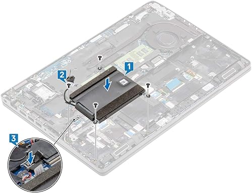 Miniatura 2 de Deal4GO Cable de disco duro SATA 78RF8 XY5F7 con soporte HDD Caddy ND8N9 5P11T para Dell Latitude 15 5510 5511 5500 5501 5502 5505 Precisión 15 3540
