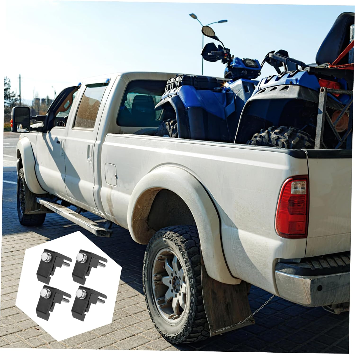 MAGICLULU Heavy Duty Aluminum Truck Bed Cover Clamps Camper Shell Hardware Mounting Clips Utility Track System Rails