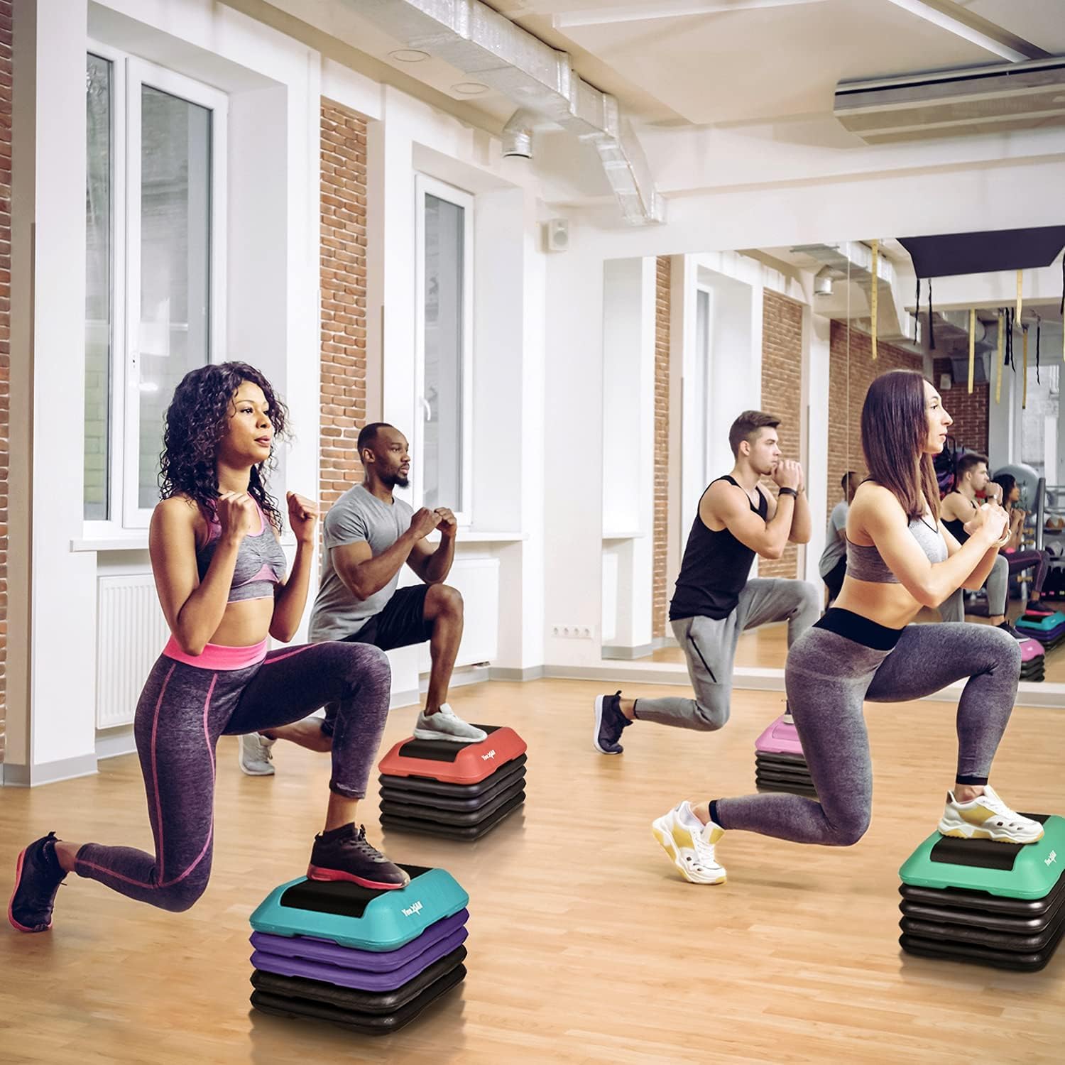 Yes4All Step Aerobica Aerobic Stepboard 3 Gradini Regolabili Altezza 10cm 15cm 20cm Stepper Fitness