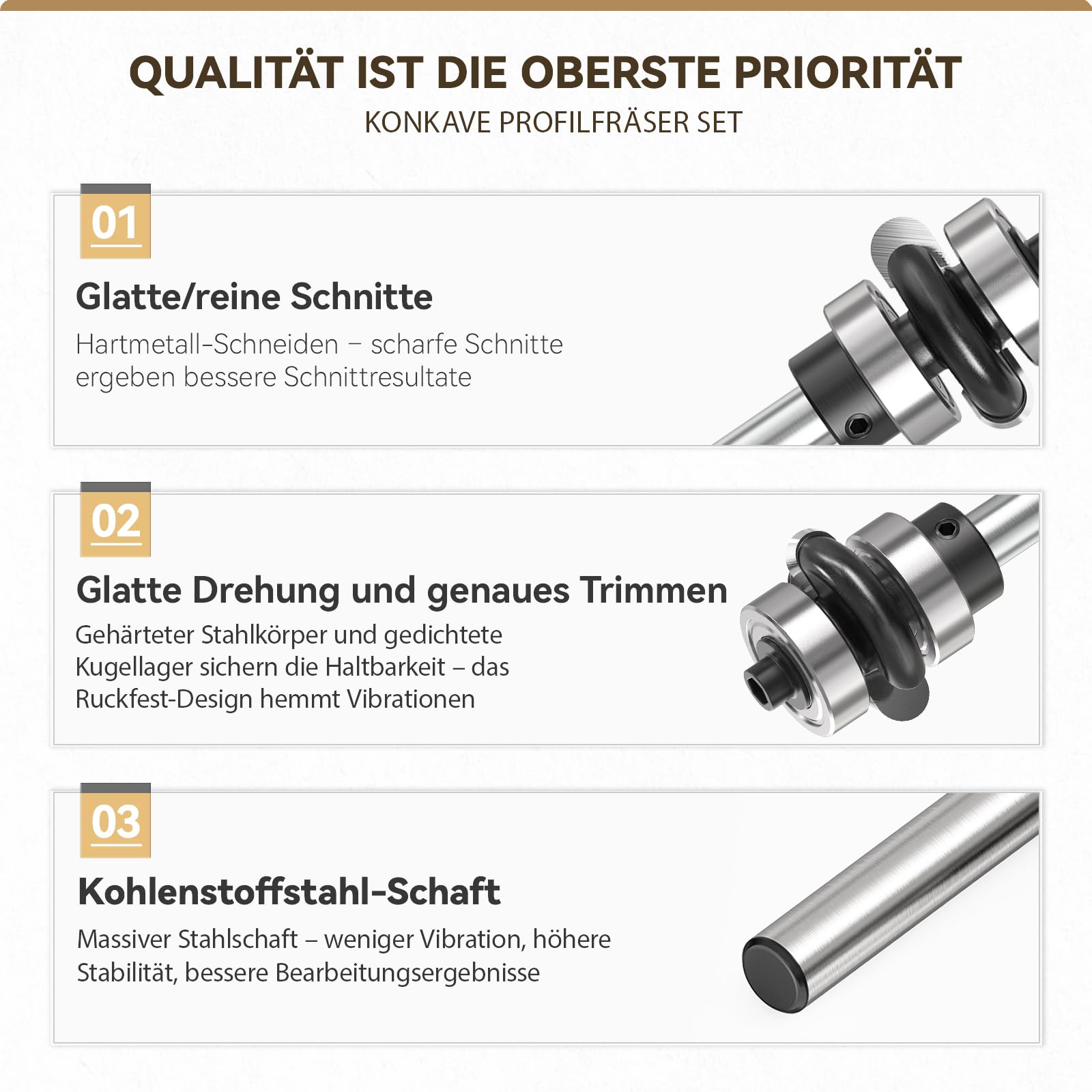 Konkavradienfräser 8mm schaft,Auskehlfräser,Rundfräser konkaver Radius,R3,Fräser für Oberfräse,Holzfräser Wolframkarbid Hartmetall Fräser für die Holzbearbeitung Kantendekor