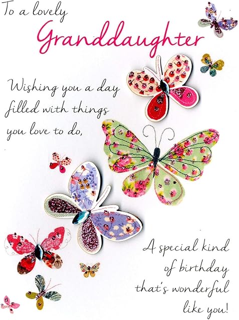 Just To Say Lovely Granddaughter Birthday Greeting Card Second Nature Cards