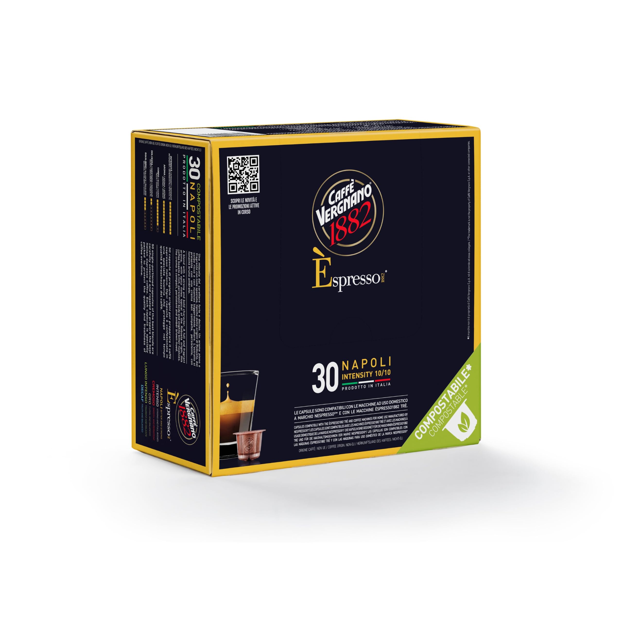 Amazon.com: Caffe Vergnano Napoli Espresso Pods, Nespresso