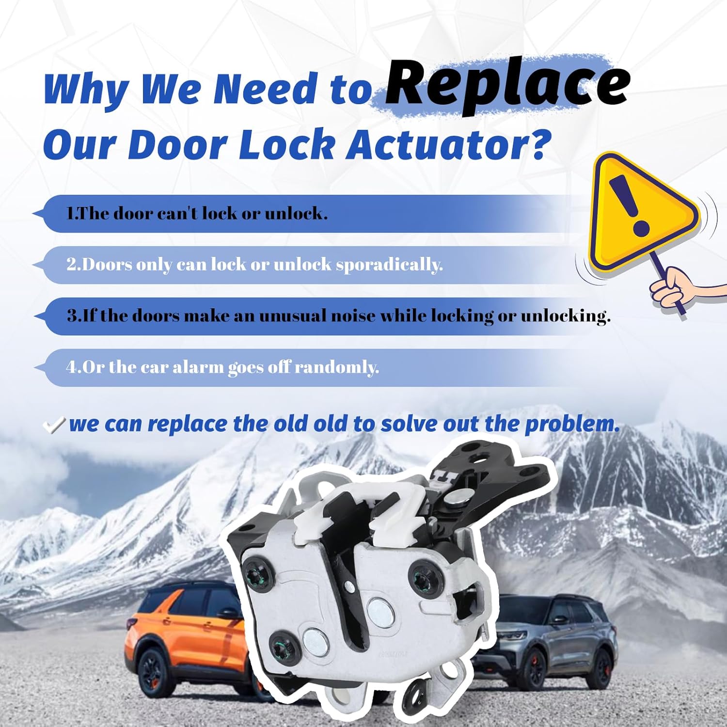 Door Lock Actuator Front Left Driver Side Compatible with 2010-2017 Ford Expedition F250 F350 F450 Super Duty Lincoln Navigator, Door Latch Replacement CL3A1521813CB 8L3Z1521813D