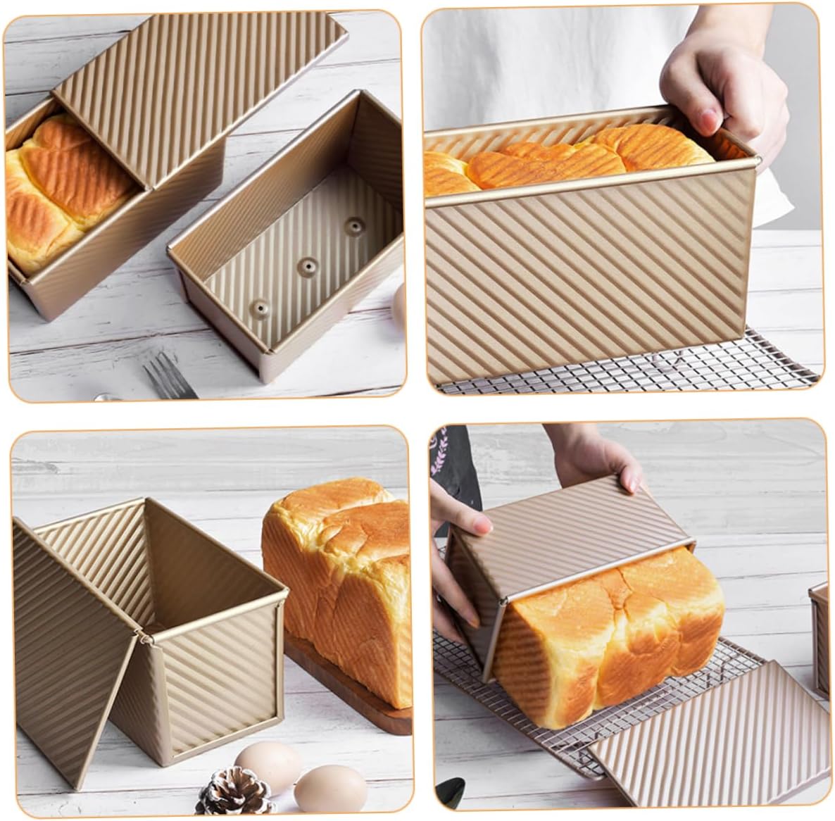 LIFKOME Capacity Loaf Pan with Lid Bread Baking Pan Lids Perfect for Family Gatherings