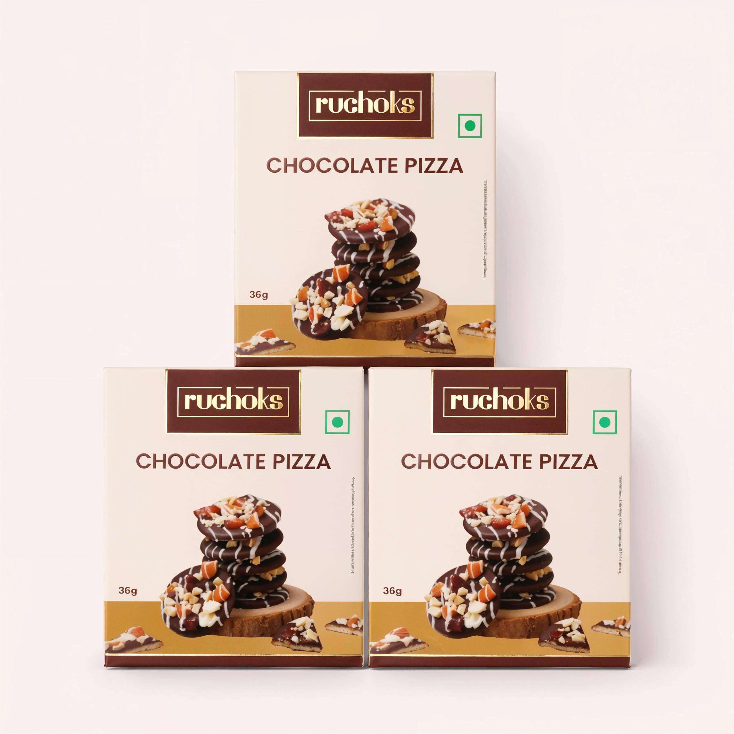 aco_12.14_choco.67さん9-15-7 Ruchoks Chocolate Pizza (6pcs, 100g) | Chocolate-Coated Biscuit