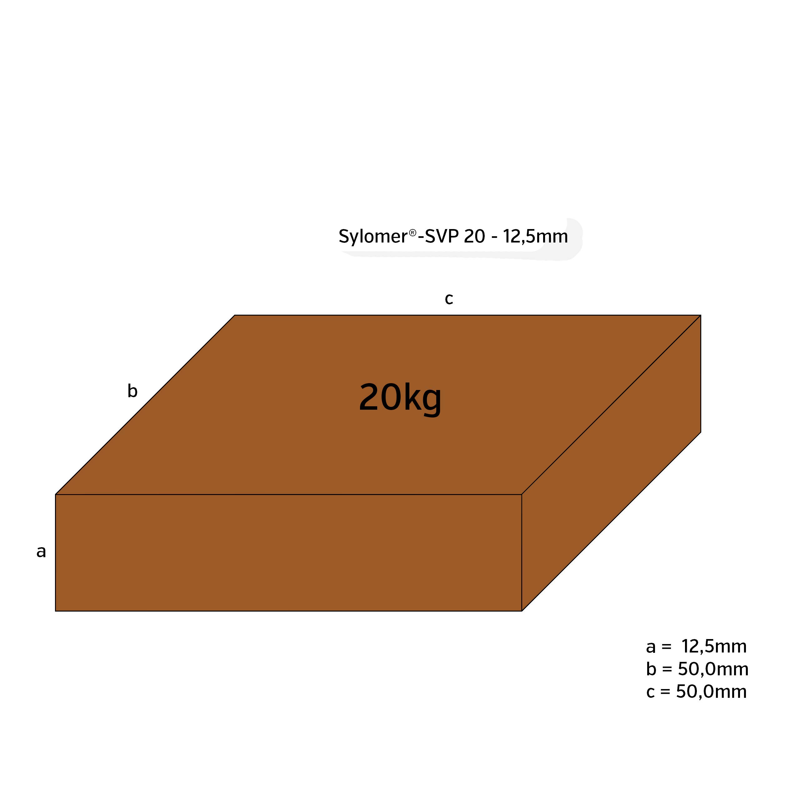 Sylomer SVP 20 (4x 12,5mm Sylomer SVP für 20kg Belastung je Pad)
