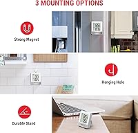 Vista 7 de ThermoPro Termómetro inalámbrico para interiores y exteriores de 500 pies, termómetro de invernadero exterior con sensor de temperatura, termómetros