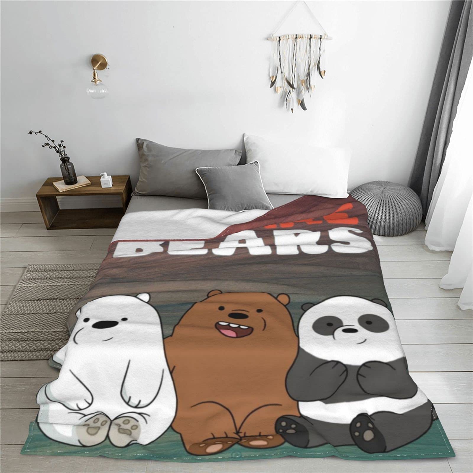 weBareBears Blanket Anime Blankets Cartoon Characters Soft Plush